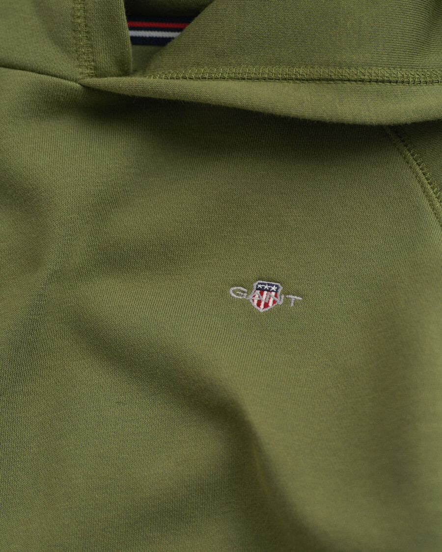 hoodie met schildmotief voor tieners - olijfgroen