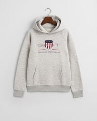 teens archive shield hoodie - lichtgrijs gemêleerd