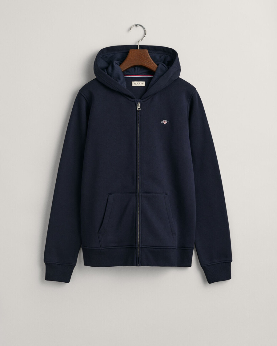 teens shield zip hoodie - avondblauw