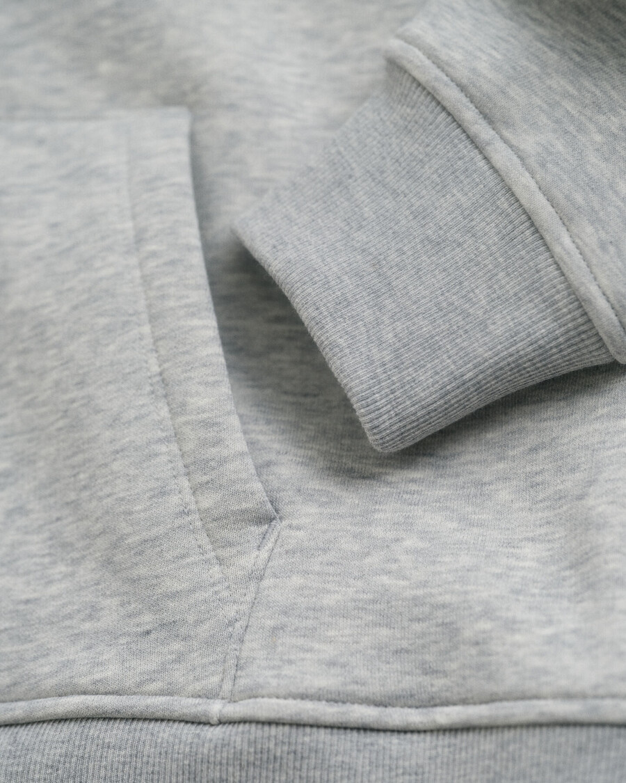 teens shield zip hoodie - lichtgrijs gemêleerd