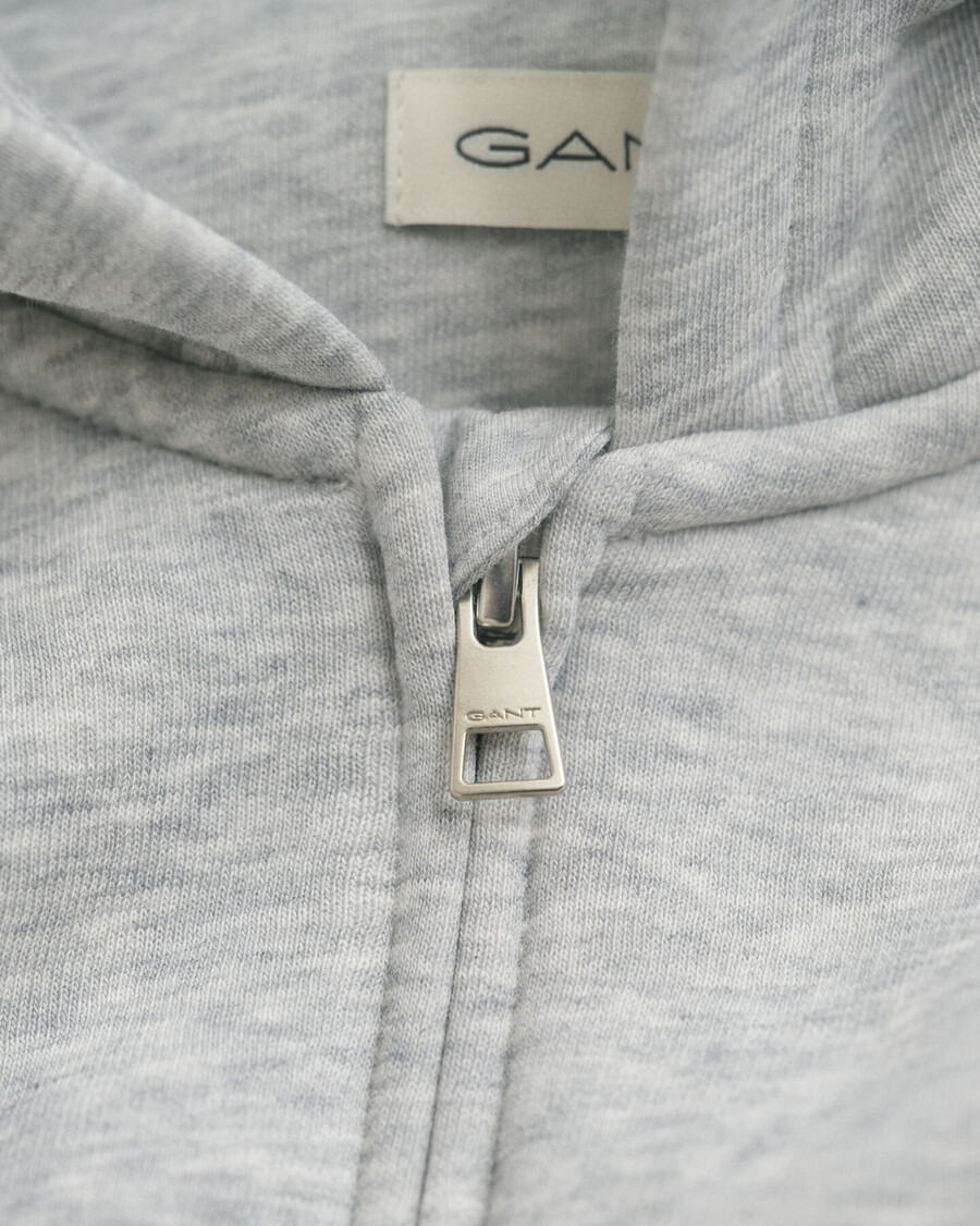 teens shield zip hoodie - lichtgrijs gemêleerd