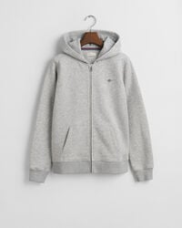 teens shield zip hoodie - lichtgrijs gemêleerd
