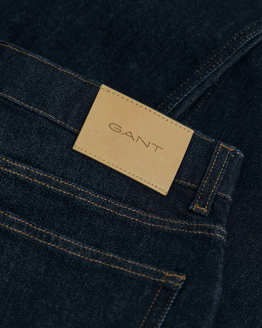 rechte jeans voor tienerjongens - donkerblauw
