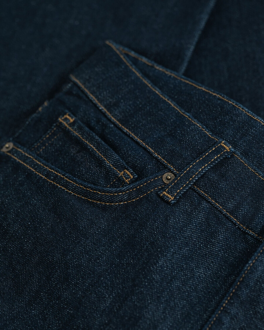 rechte jeans voor tienerjongens - donkerblauw