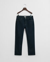rechte jeans voor tienerjongens - donkerblauw