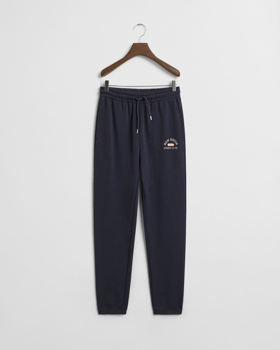 grafische joggingbroek voor tienerjongens - avondblauw