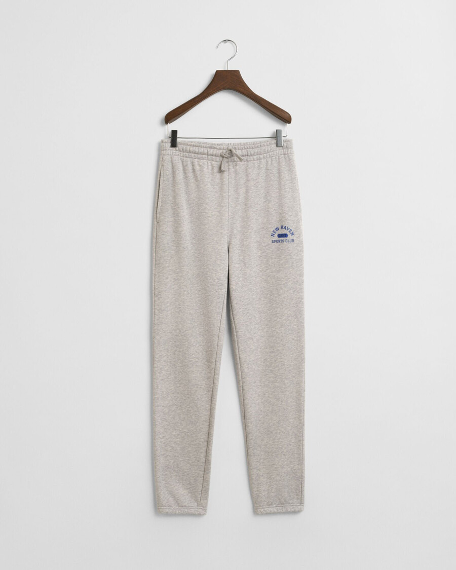 grafische joggingbroek voor tienerjongens - lichtgrijs gemêleerd