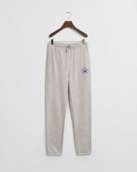 grafische joggingbroek voor tienerjongens - lichtgrijs gemêleerd