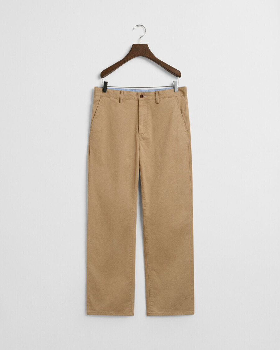 relaxte chinos voor tienerjongens - donker kaki
