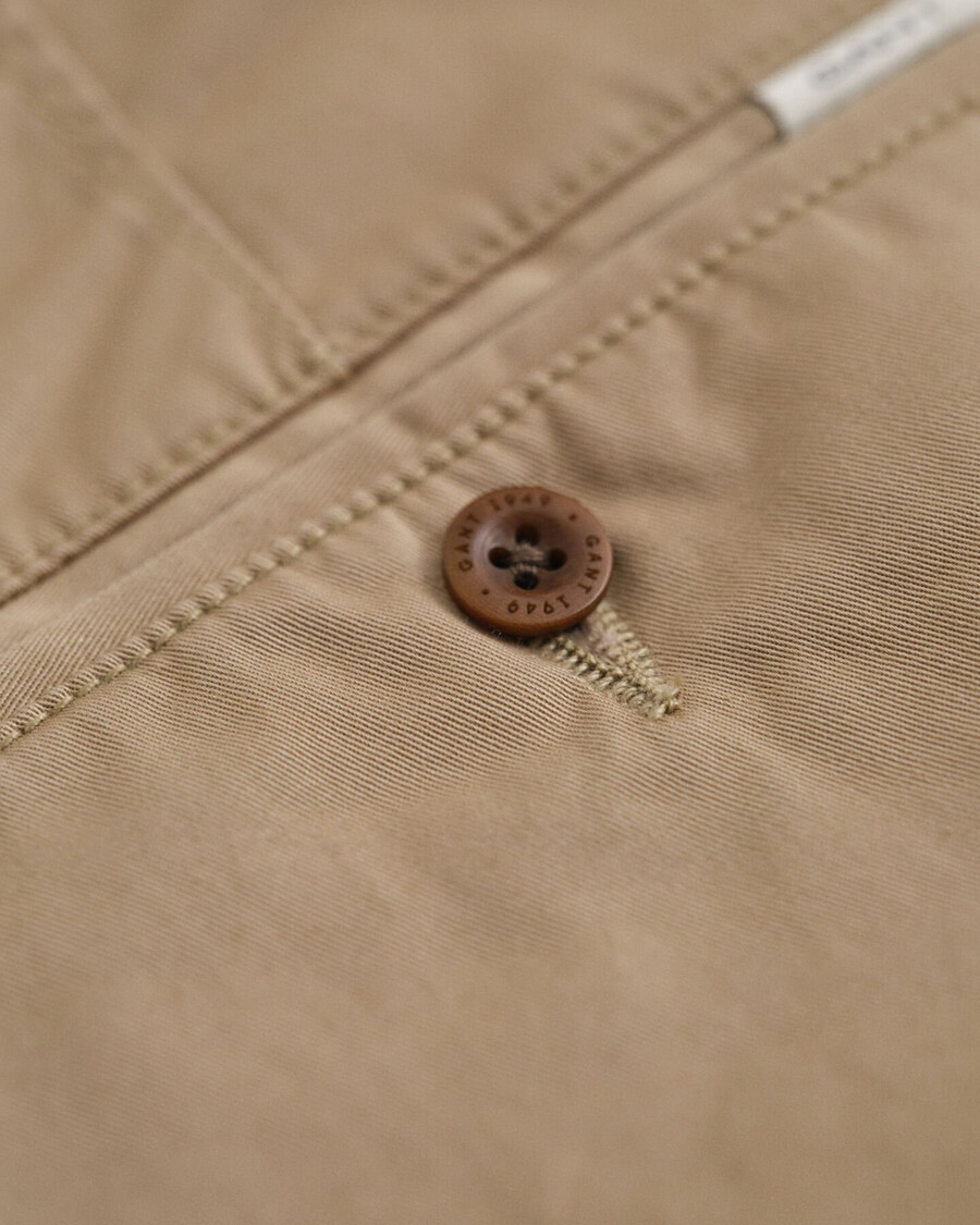 relaxte chinos voor tienerjongens - donker kaki