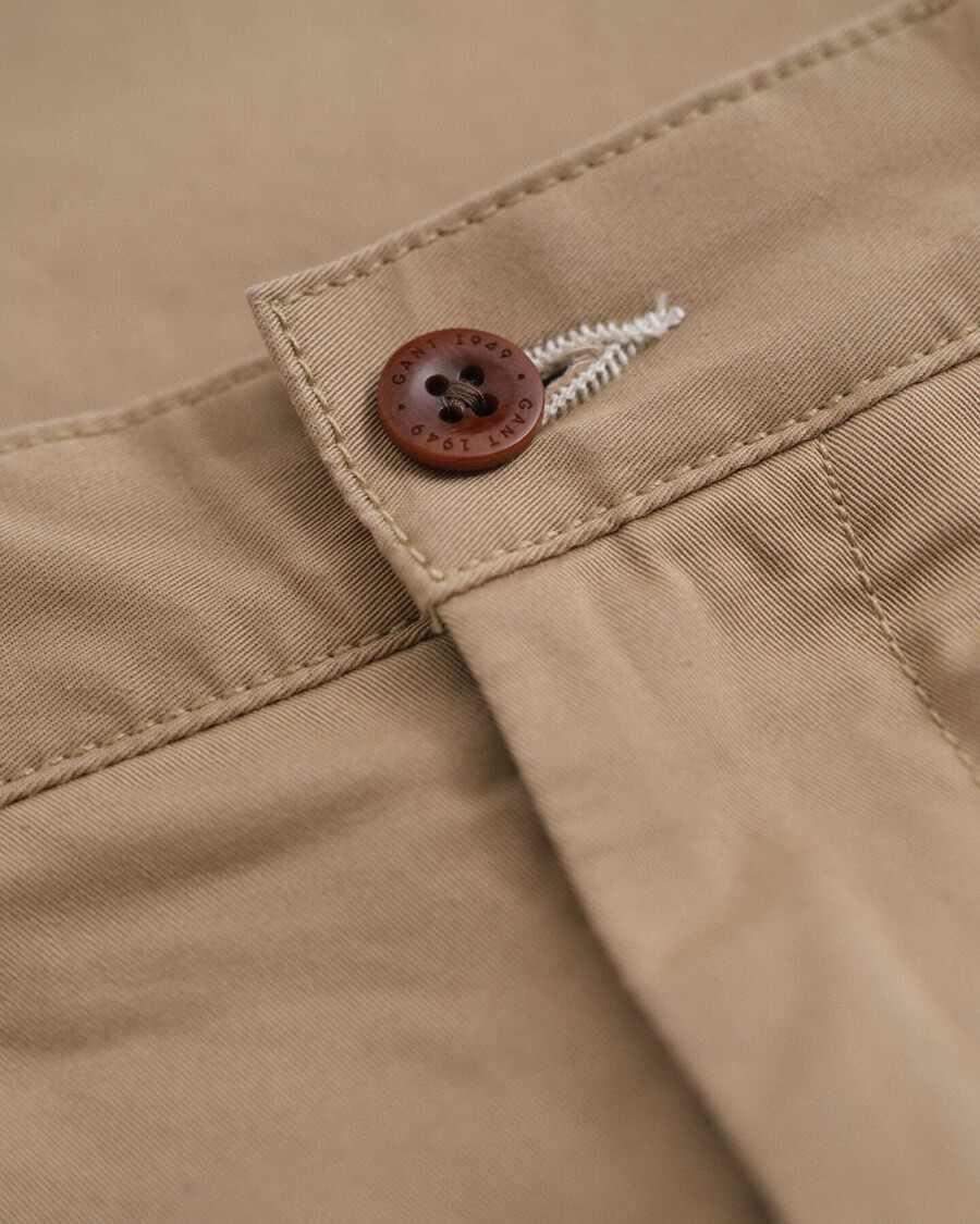 relaxte chinos voor tienerjongens - donker kaki