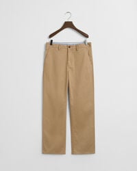 relaxte chinos voor tienerjongens - donker kaki