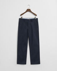relaxte chinos voor tienerjongens - marineblauw
