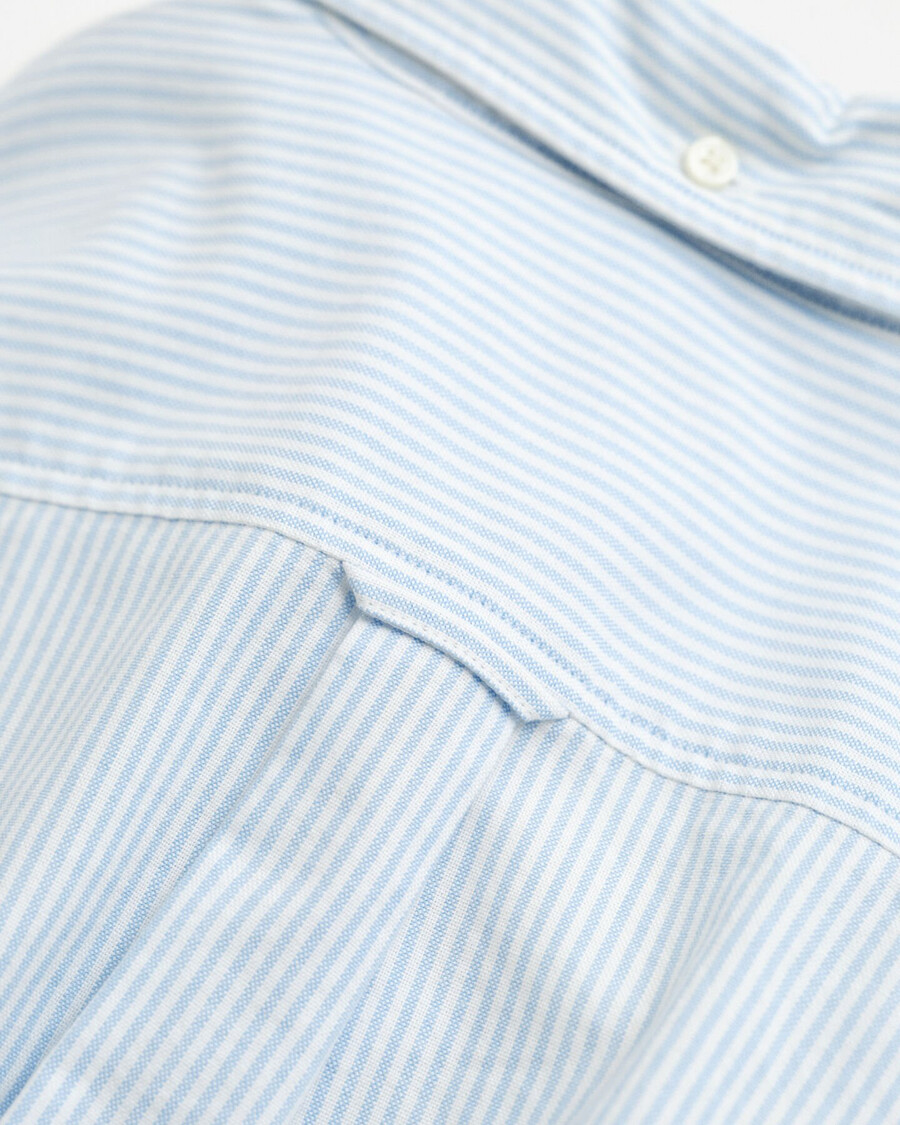 gestreept oxford-shirt voor tieners - capri-blauw