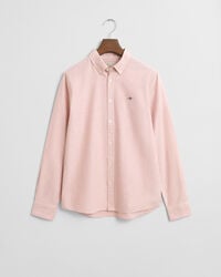 gestreept oxford-shirt voor tieners - diep oranje