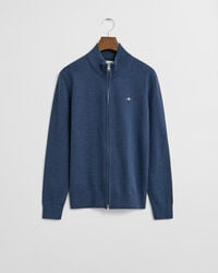 casual katoenen vest voor tieners - donker jeansblauw gemêleerd