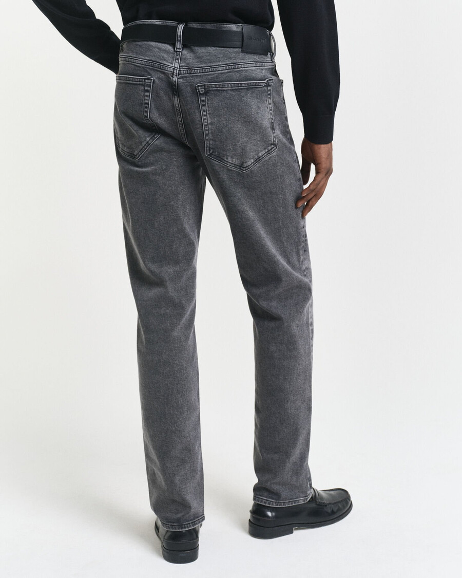 normale pasvorm zwarte jeans - zwart