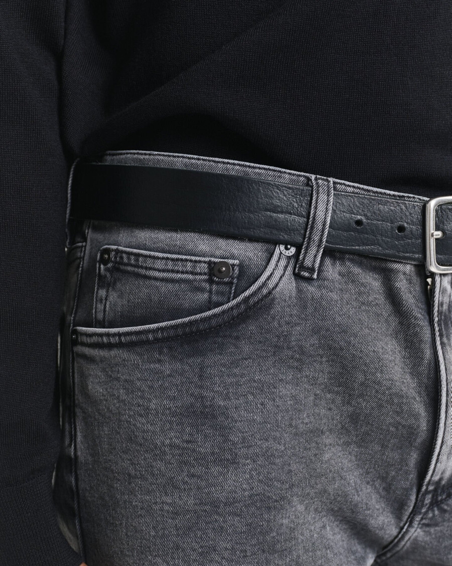 normale pasvorm zwarte jeans - zwart
