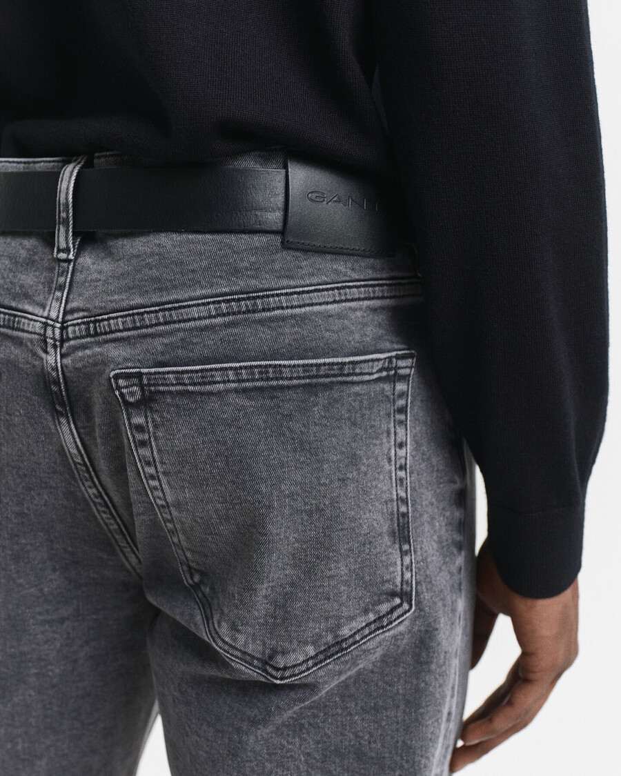 normale pasvorm zwarte jeans - zwart