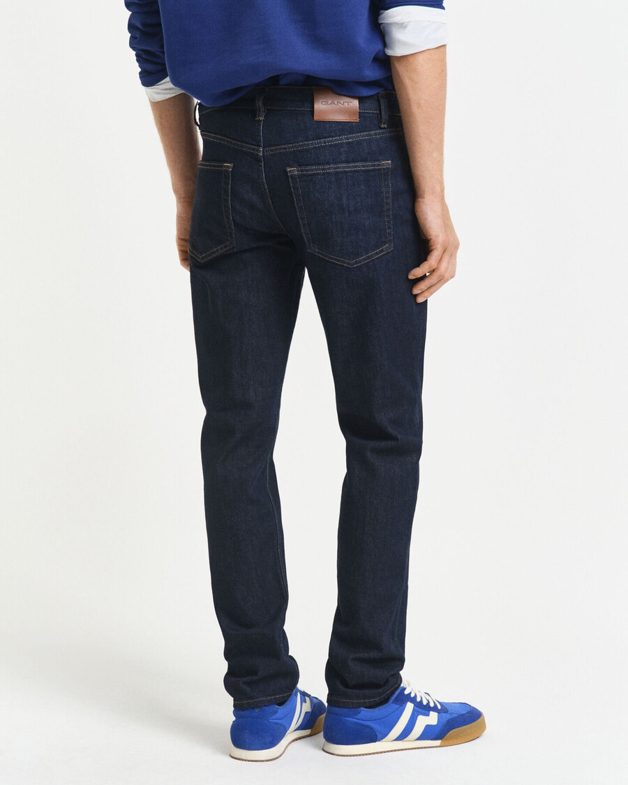 slim fit jeans - donkerblauw