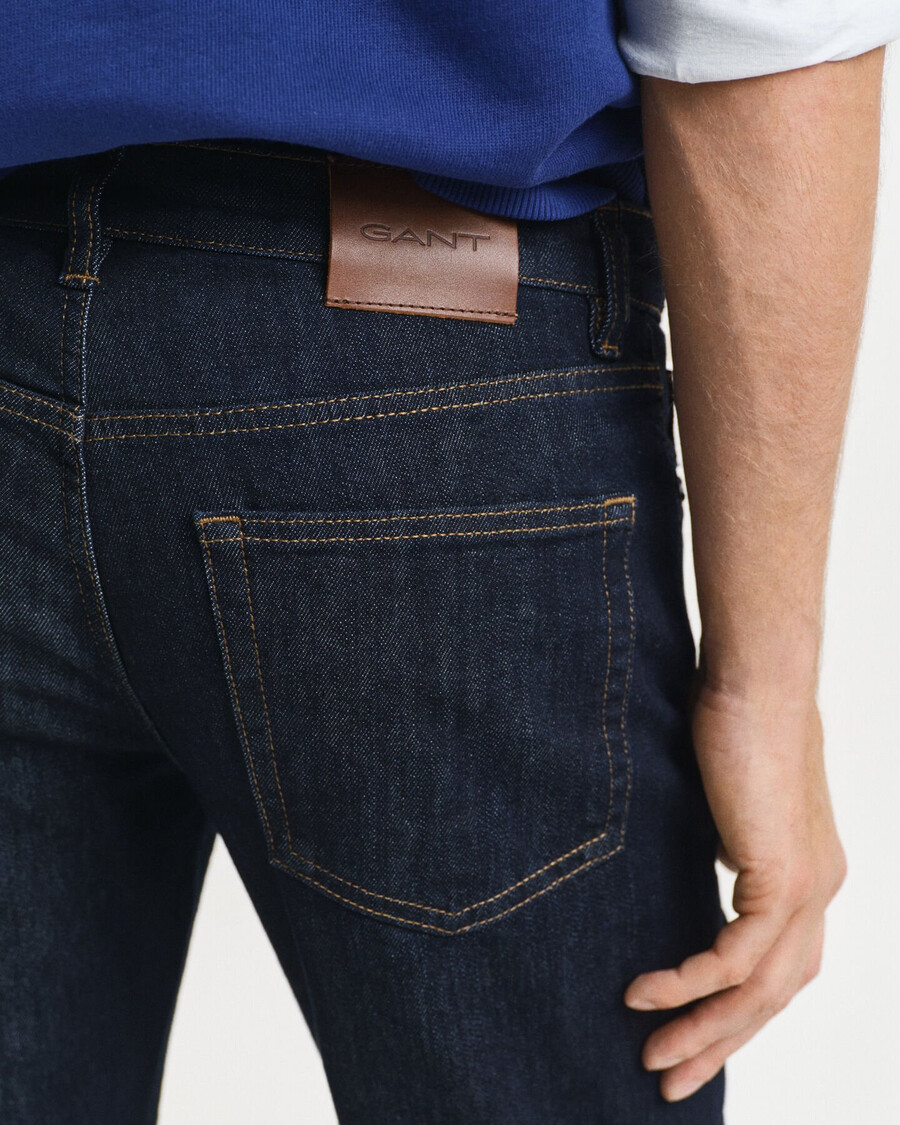 slim fit jeans - donkerblauw