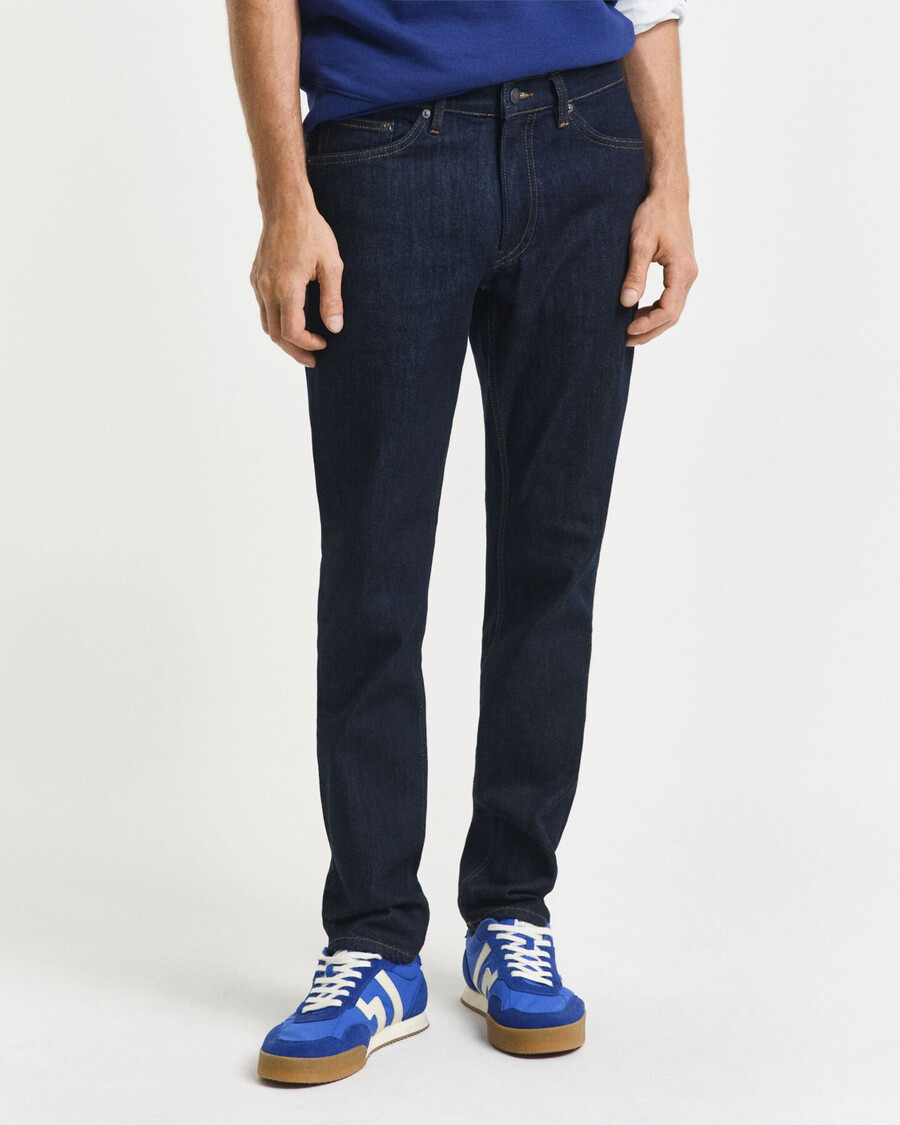 slim fit jeans - donkerblauw