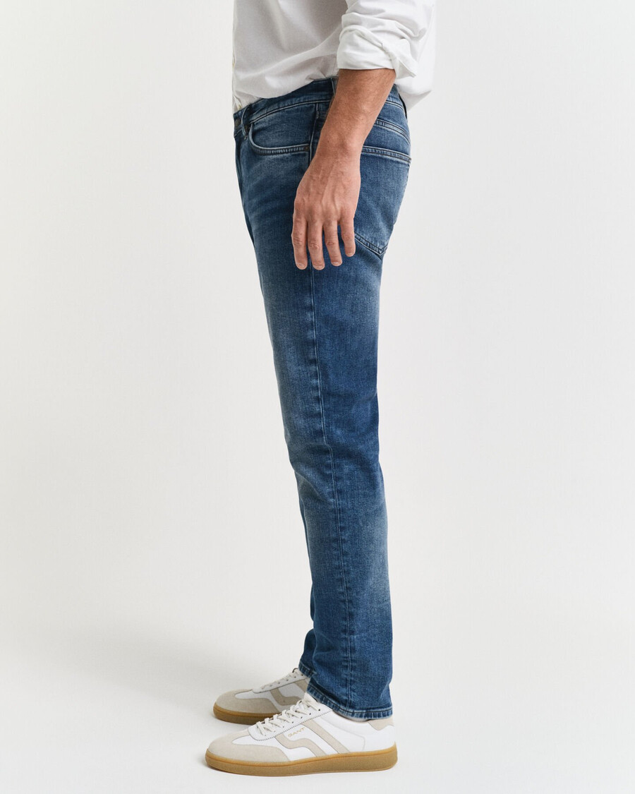 slim fit jeans - middelblauw vintage
