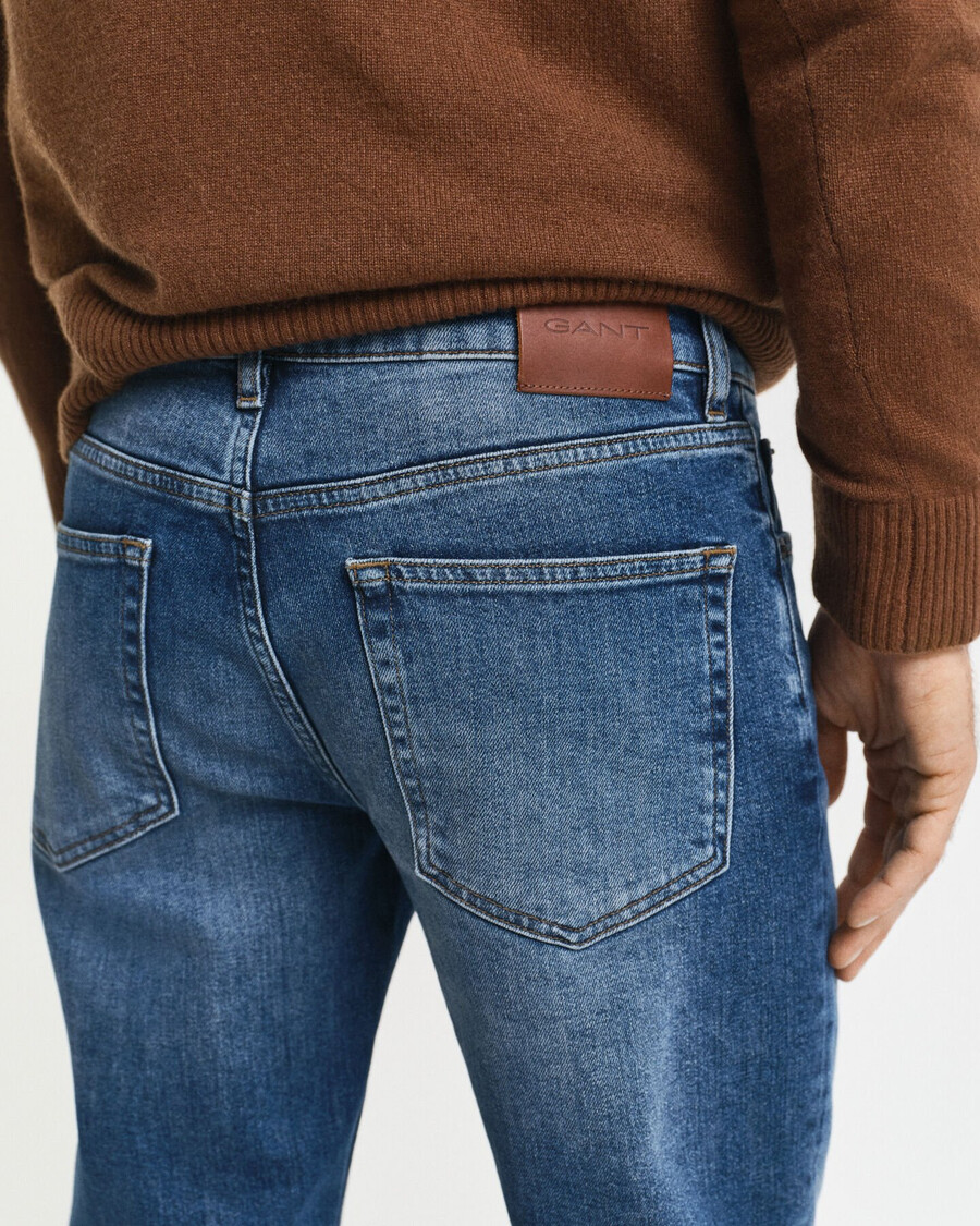 slim fit jeans - middelblauw vintage