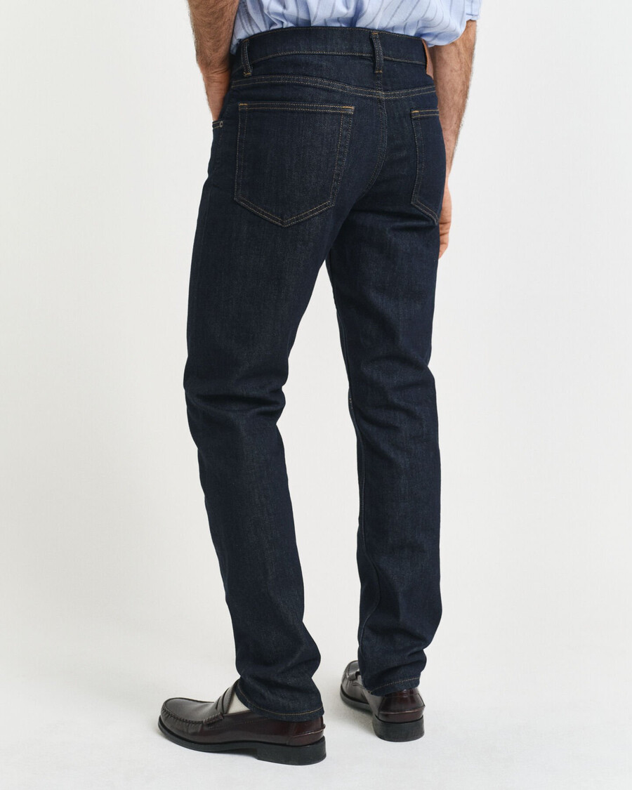 normale pasvorm jeans - donkerblauw