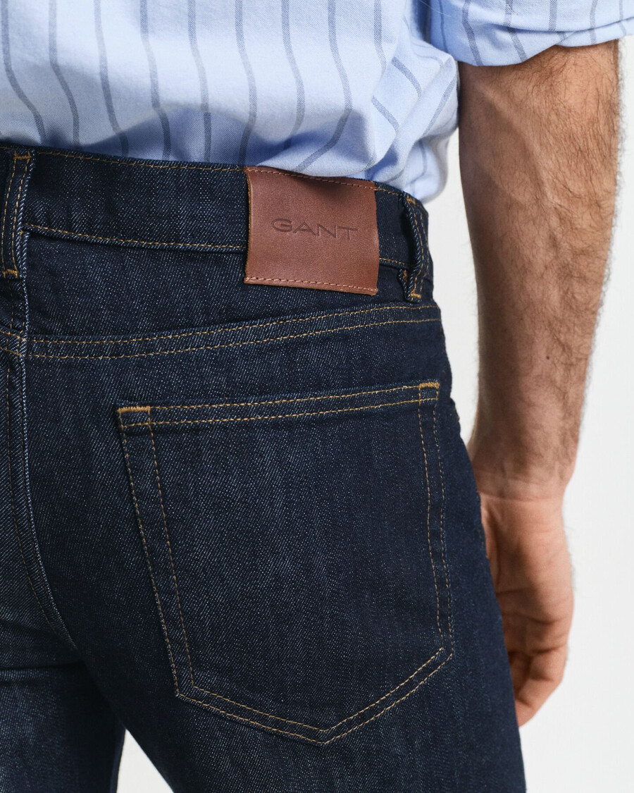 normale pasvorm jeans - donkerblauw