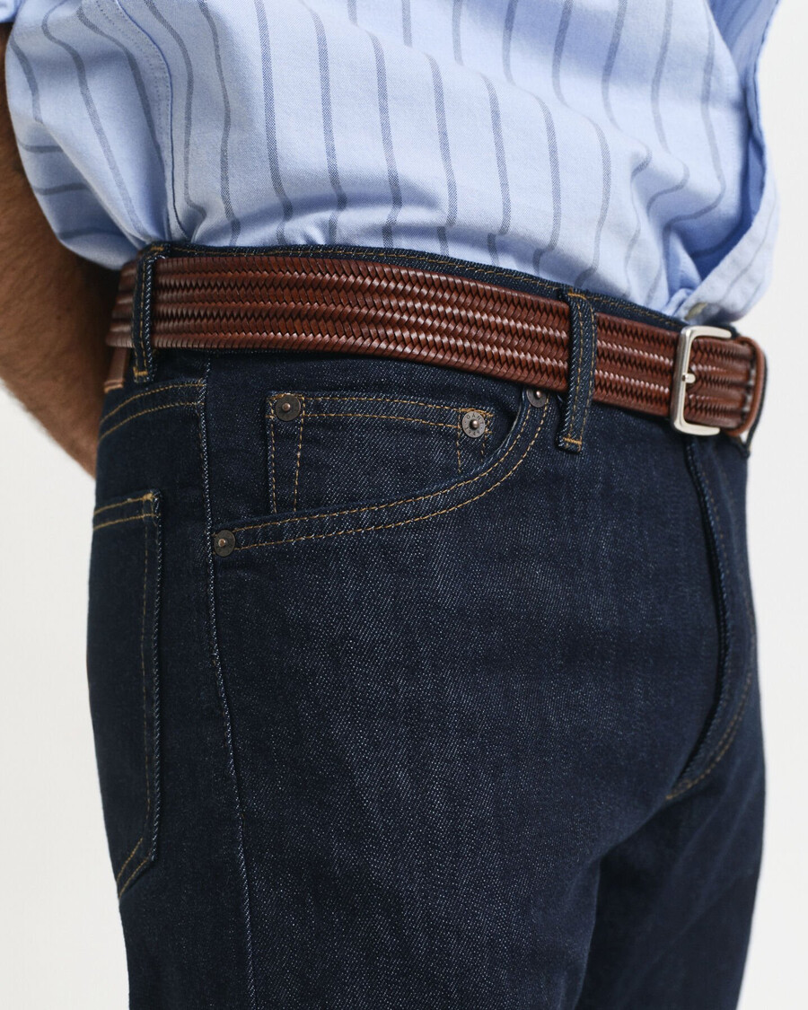 normale pasvorm jeans - donkerblauw