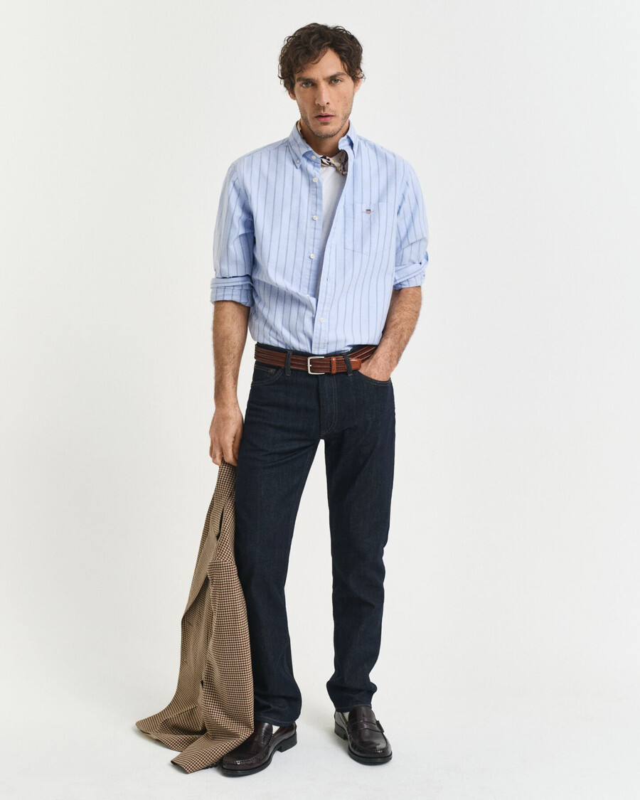 normale pasvorm jeans - donkerblauw