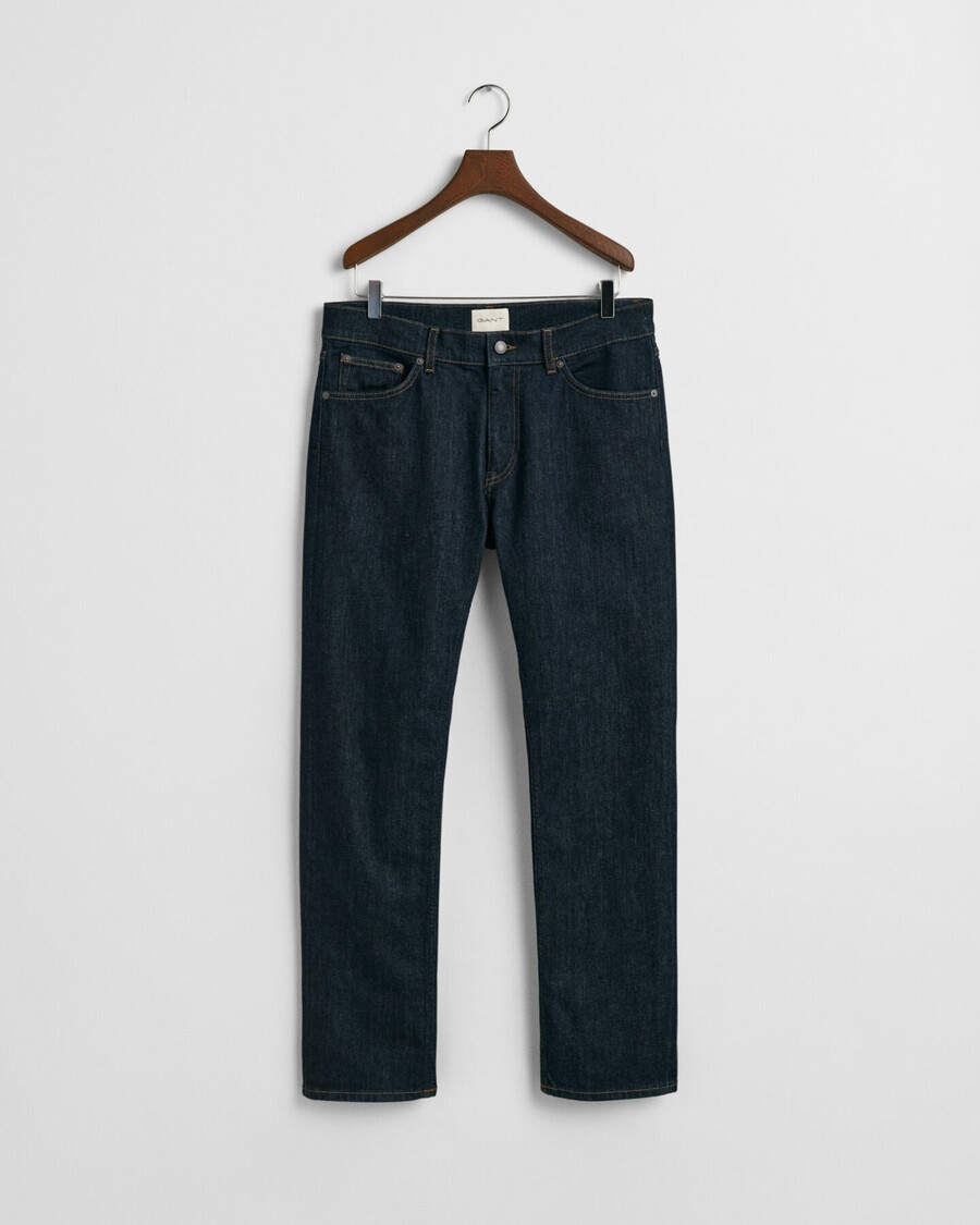 normale pasvorm jeans - donkerblauw