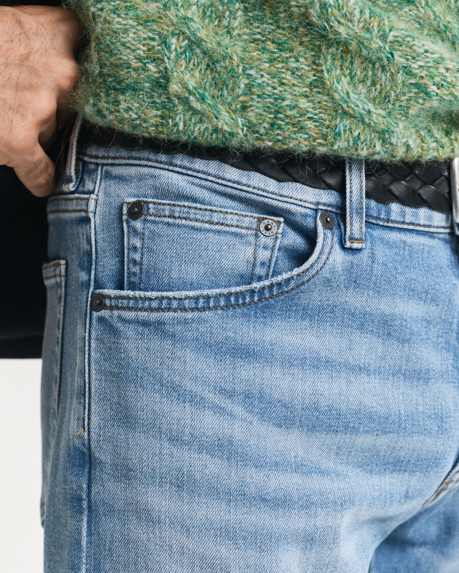 normale pasvorm jeans - lichtblauw vintage