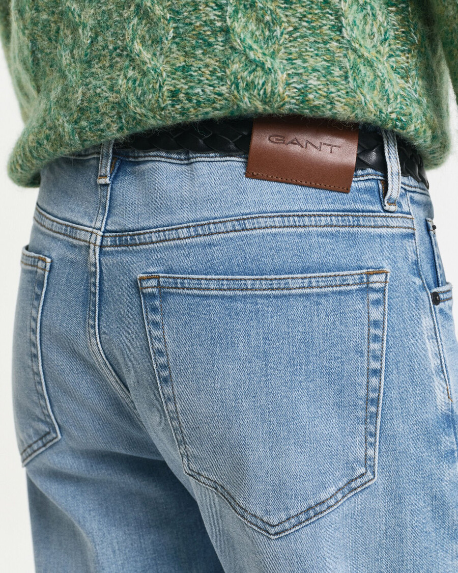 normale pasvorm jeans - lichtblauw vintage