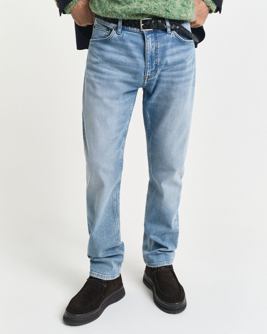 normale pasvorm jeans - lichtblauw vintage