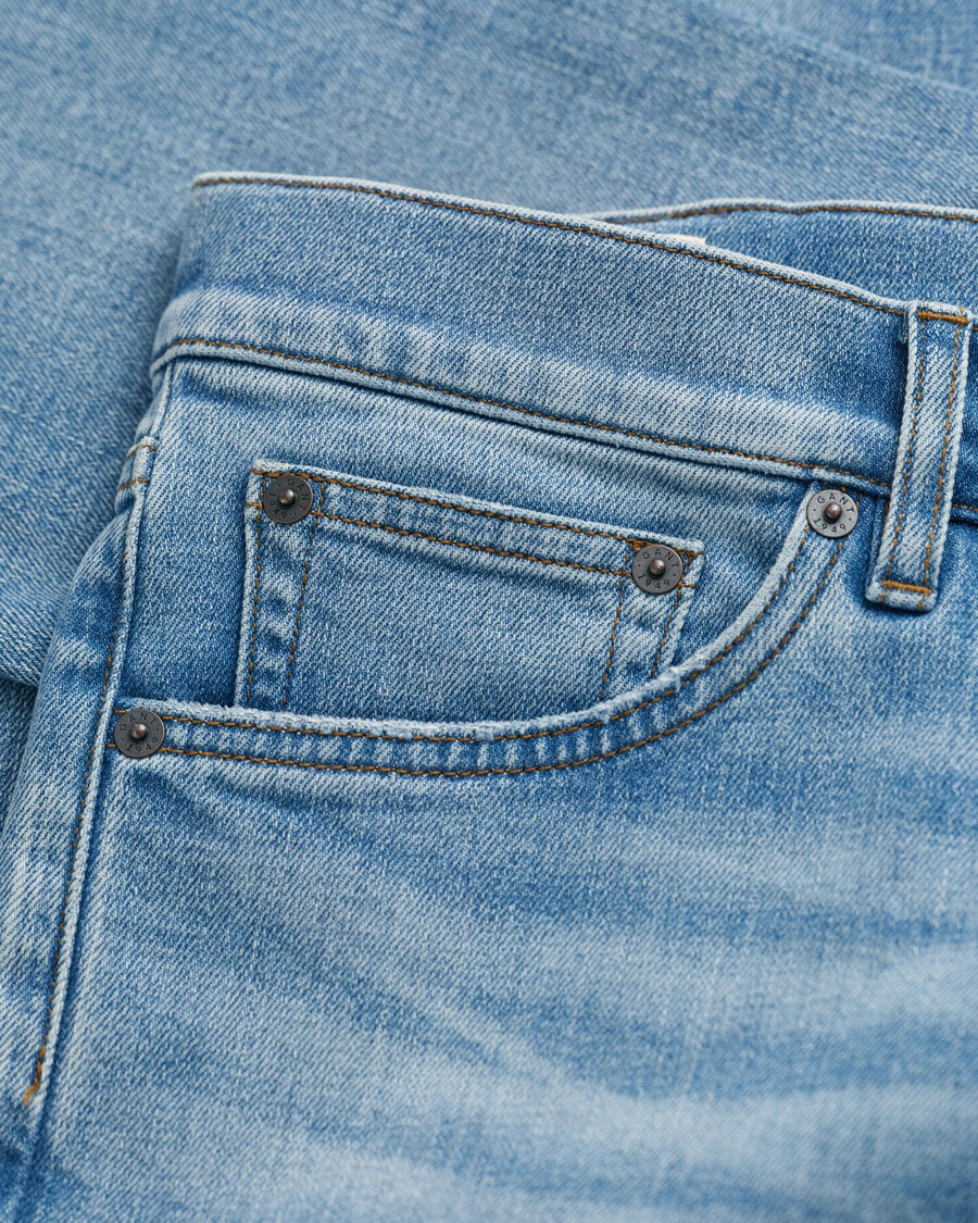 normale pasvorm jeans - lichtblauw vintage