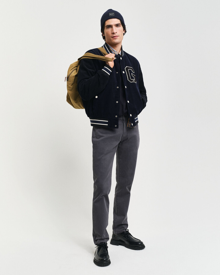 slim fit desert jeans - antraciet