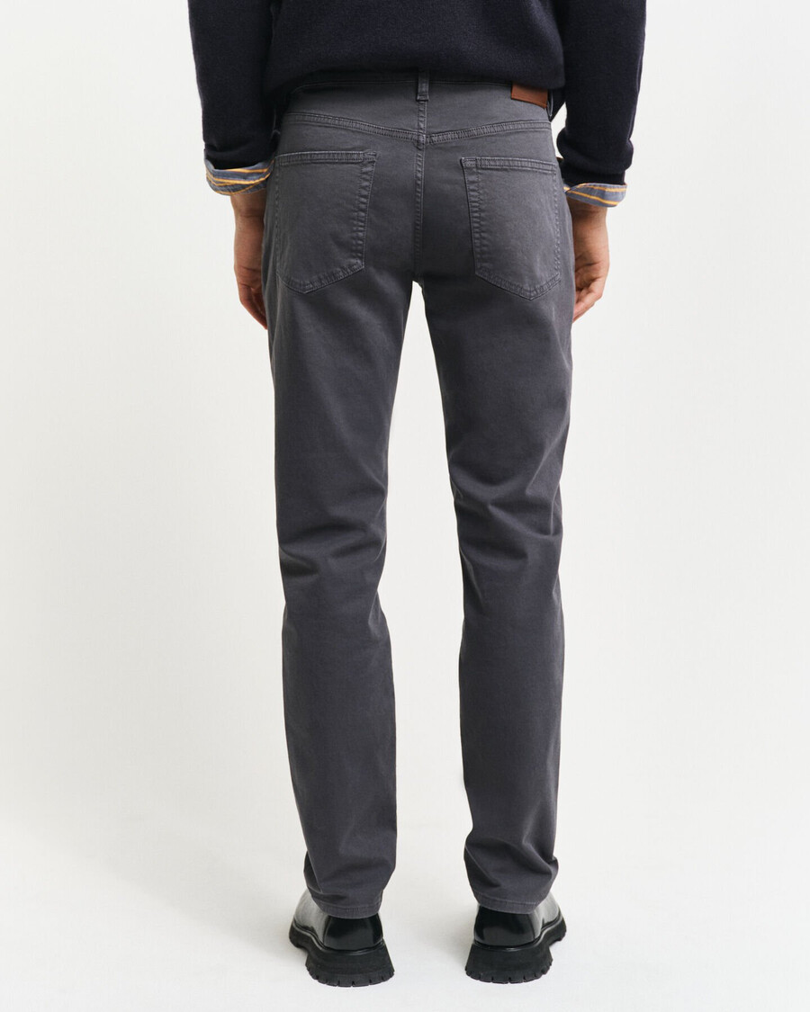 slim fit desert jeans - antraciet