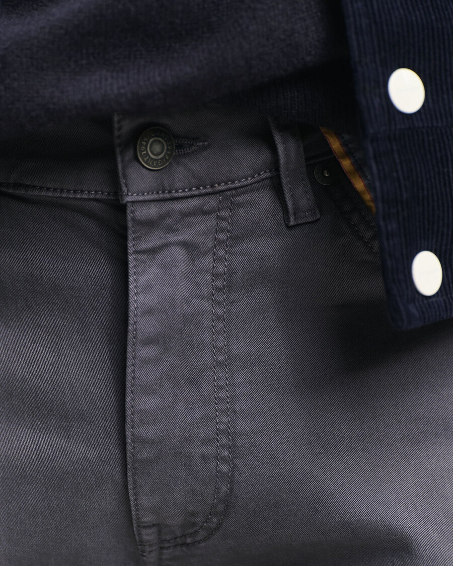 slim fit desert jeans - antraciet