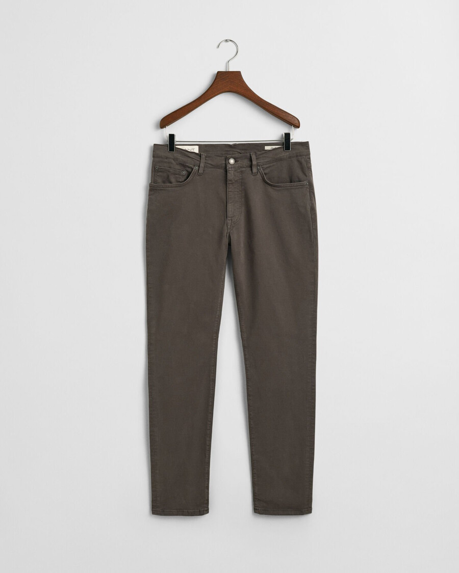 slim fit desert jeans - antraciet
