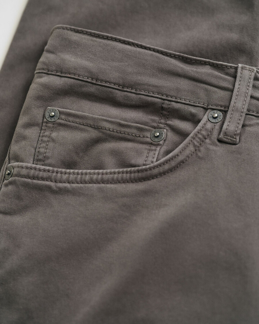 slim fit desert jeans - antraciet