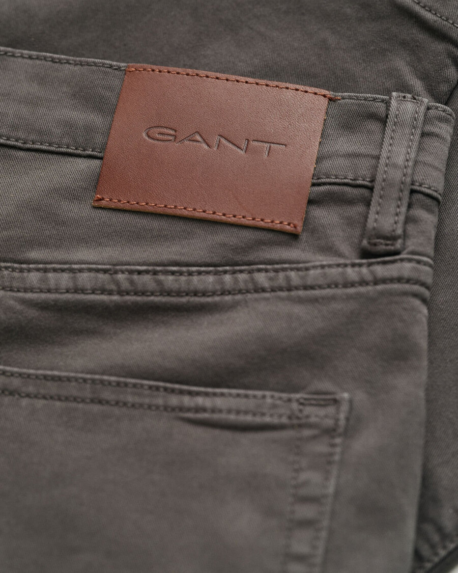 slim fit desert jeans - antraciet