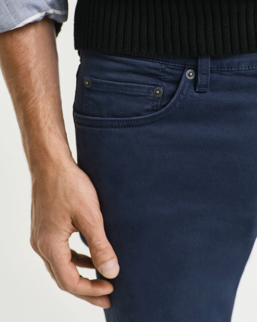 slim fit desert jeans - marine
