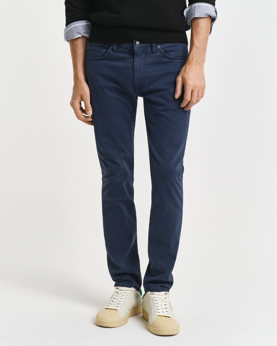slim fit desert jeans - marine