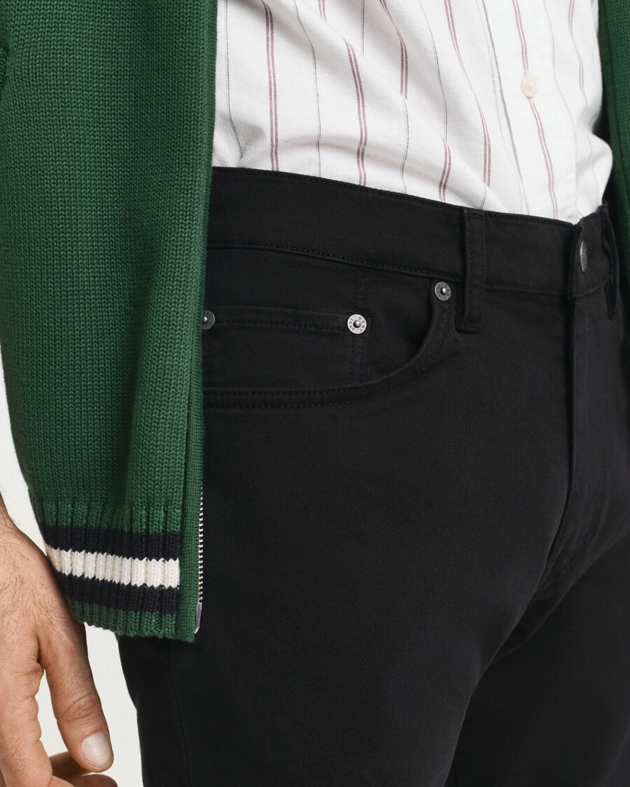 slim fit desert jeans - zwart