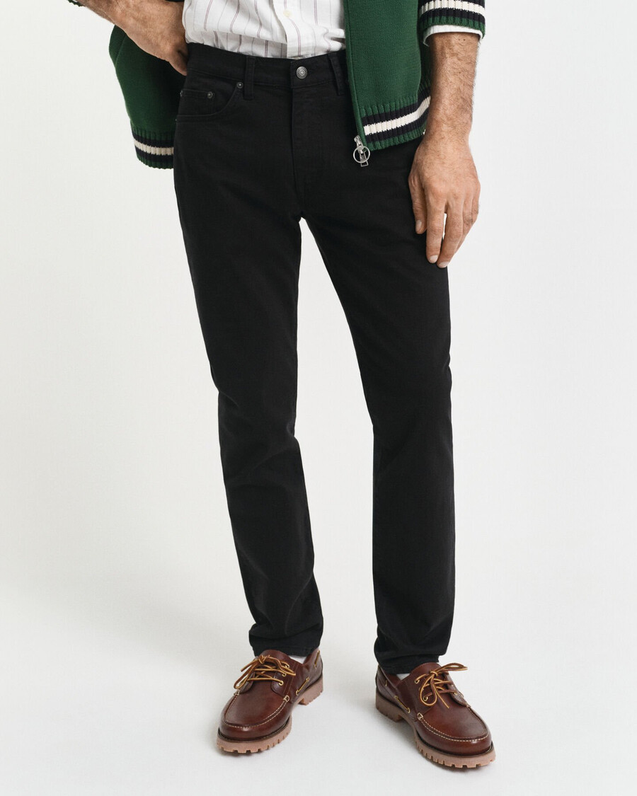 slim fit desert jeans - zwart