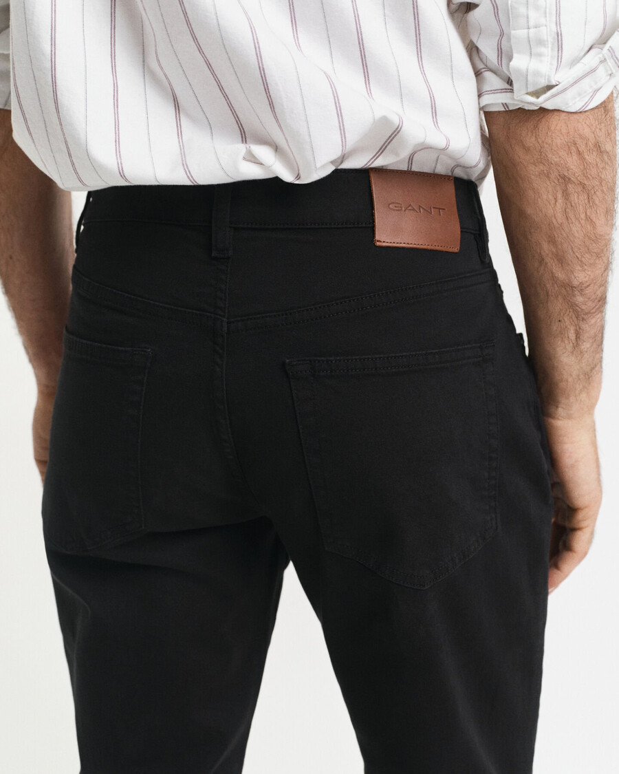 slim fit desert jeans - zwart