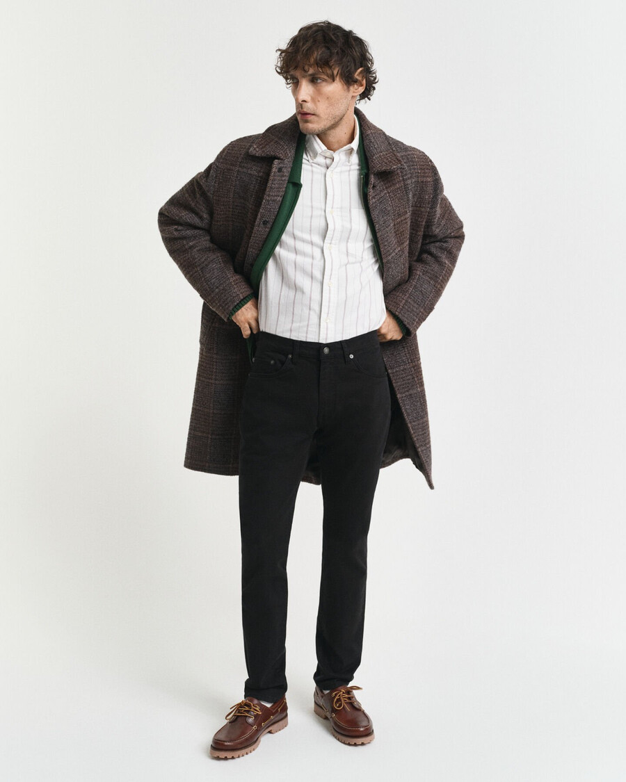 slim fit desert jeans - zwart