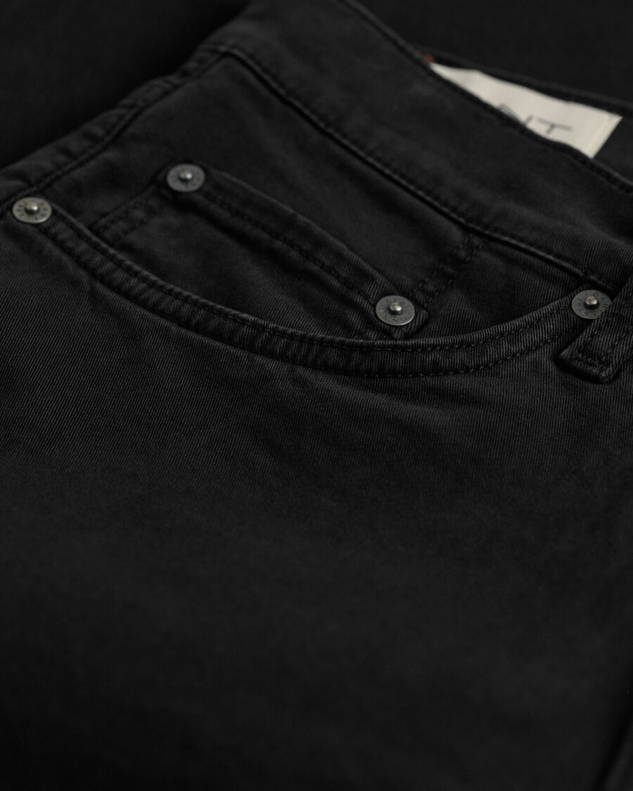 slim fit desert jeans - zwart